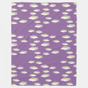 Cobertor De Velo Peixe em roxo
