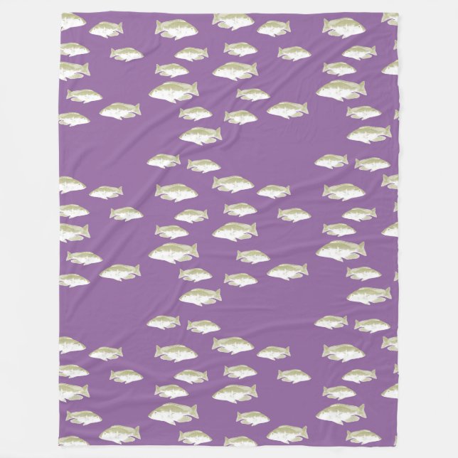 Cobertor De Velo Peixe em roxo (Frente)