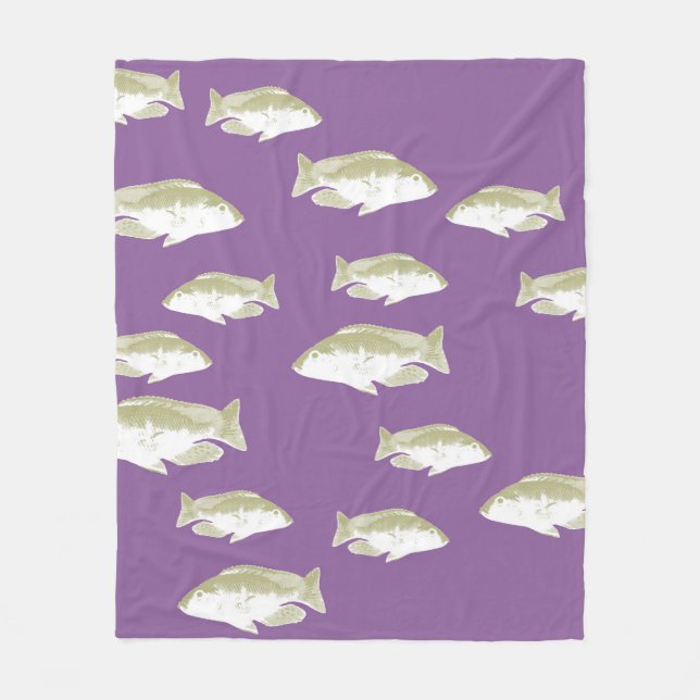 Cobertor De Velo Peixe em roxo (Frente)