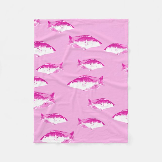 Cobertor De Velo Peixe rosa (Frente)