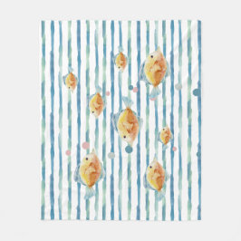 COBERTOR DE VELO PEIXE TROPICAL DE COR BRILHANTE, PRAIA