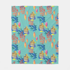 Cobertor De Velo Peixes Tropicais e Corais