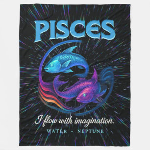 Cobertor De Velo Peixes Zodiac anos 80 Rock Banda Inspirada Astrolo