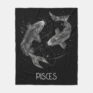 Cobertor De Velo Peixes Zodiac Constelação Fleece Blanket