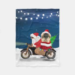 Cobertor De Velo Pekingese Dog Natal Papai Noel