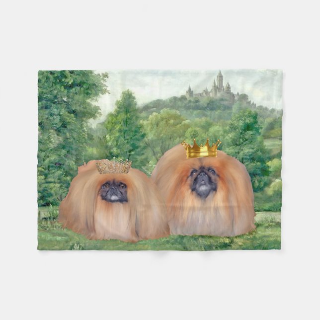 Cobertor De Velo Pekingese Royalty (Frente (Horizontal))