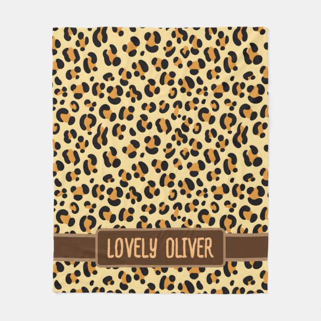 Cobertor De Velo Pele-leopardo selvagem (Frente)