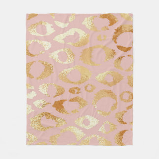 Cobertor De Velo Pele-leopardo, textura de ouro-rosa