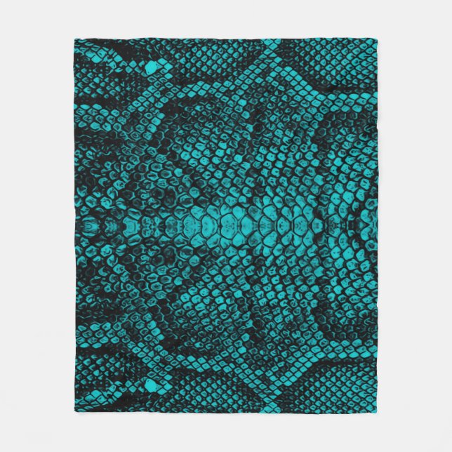 Cobertor De Velo Pele Python: Cobra Pattern Design (Frente)