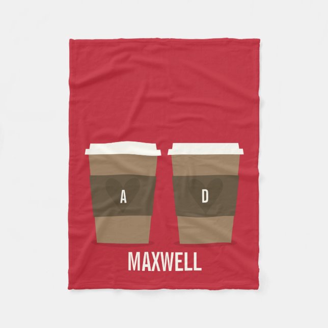 Cobertor De Velo Pelo amor ao café (Frente)