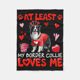 Cobertor De Velo Pelo Menos Meu Border Collie Me Ama no Dia dos Nam