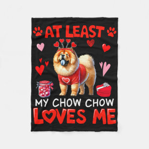 Cobertor De Velo Pelo Menos Meu Chow Chow Me Ama no Dia dos Namorad