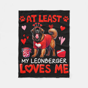 Cobertor De Velo Pelo Menos Meu Leonberger Me Ama No Dia dos Namora