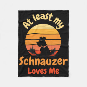 Cobertor De Velo Pelo Menos Meu Schnauzer Me Ama Anti-valentine Cac