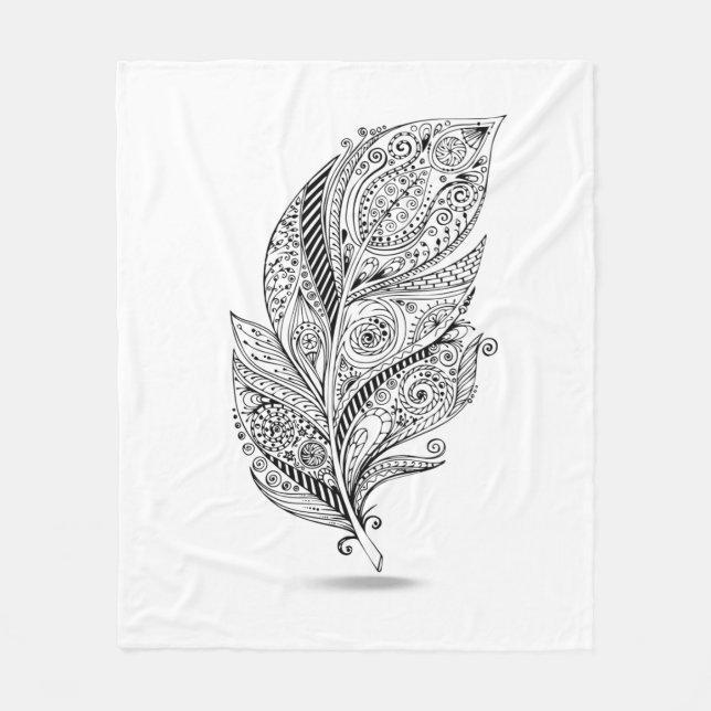 Cobertor De Velo Pena tribal inspirada (Frente)