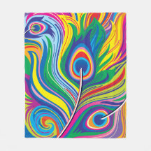 Penas de Pavão Arte Abstrata
