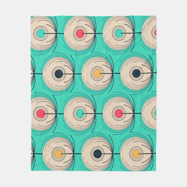 Cobertor De Velo Penas de Peacock: Fantasia Azul-marfim. (Frente)