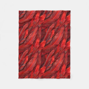 Cobertor De Velo Penas vermelhas modernas