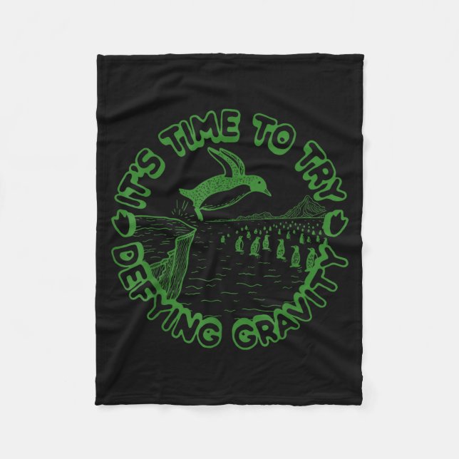 Cobertor De Velo Penguin It's Time To Try Defying Gravity  (Frente)