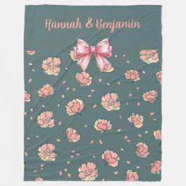 Cobertor De Velo Penônio rosa e padrão do Arco