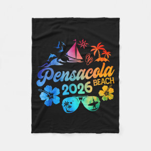 Cobertor De Velo Pensacola Beach Flórida 2026 Férias Tie Dye Verão