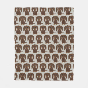 Cobertor De Velo Penteado Chocolate Dachshund Caninos
