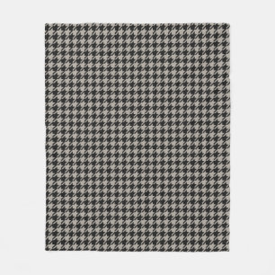 Cobertor De Velo Pepita Clássica Houndstooth, Cinza Negra