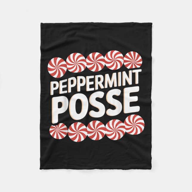 Cobertor De Velo Peppermint Sse Festive Christmas Candy Theme Famil (Frente)