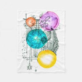 Cobertor De Velo Pequena Abstrato Art "Expandindo Multiverso"