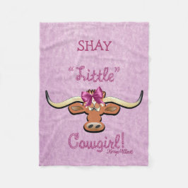 Cobertor De Velo Pequena Cowgirl Fleece Blanket