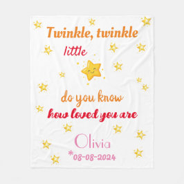 Cobertor De Velo Pequena estrela do Twinkle, Menina, Alfândega