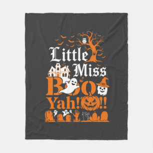 Cobertor De Velo Pequena Senhorita Boo Yah Fantasma de Halloween Ab