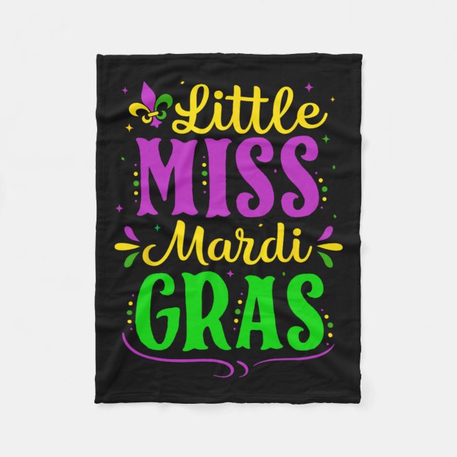 Cobertor De Velo Pequena Senhorita Mardi Gras Jester Encaixe Menina (Frente)