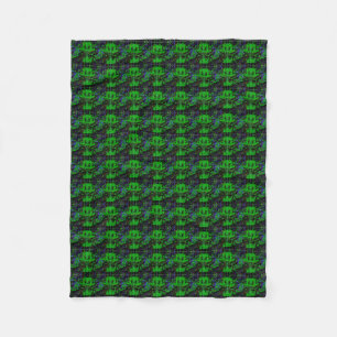 Cobertor De Velo Pequeno demônio verde - padrão Abstrato no Retrolo
