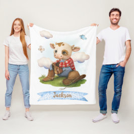 Cobertor De Velo Pequeno Garçom Cute Bull