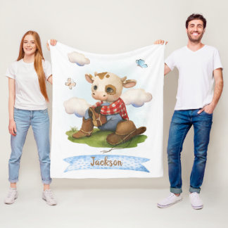 Cobertor De Velo Pequeno Garçom Cute Bull