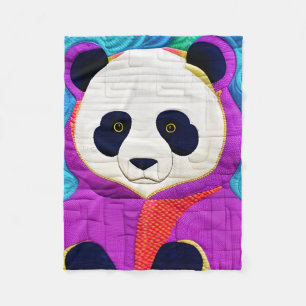 Cobertor De Velo Pequeno Panda Adorável - Design tipo Quilt