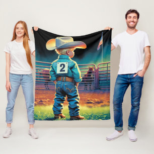 Cobertor De Velo Pequeno Vaqueiro em Rodeo Fence American Flag Hors