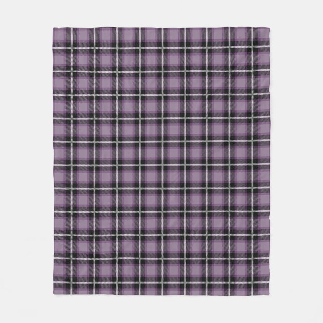 Cobertor De Velo Perfeição de Xadrez roxa (Frente)