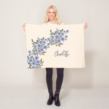 Periwinkle Floral Blooms Modern Nome Personalizado