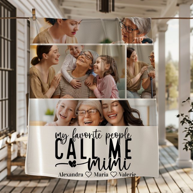 Cobertor De Velo Peronalized 4 Photo Mimi Gift (Criador carregado)