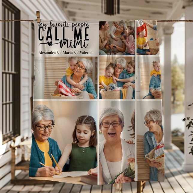 Cobertor De Velo Peronalized 8 Photo Mimi Gift (Criador carregado)