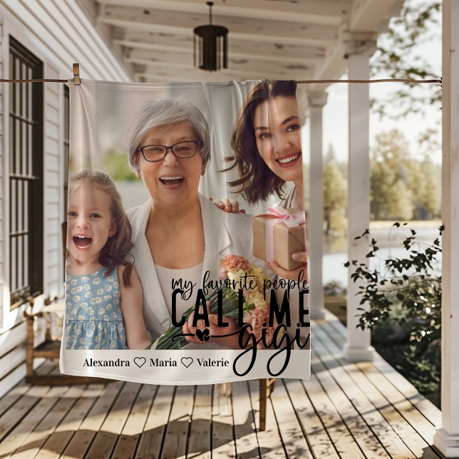 Cobertor De Velo Peronalized Photo My Favorite People Call Me Gigi (Criador carregado)