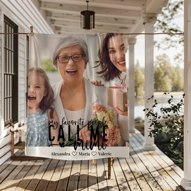 Cobertor De Velo Peronalized Photo My Favorite People Call Me Mimi (Criador carregado)