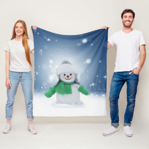 Cobertor De Velo Personagem adorável de boneco de neve de Natal do