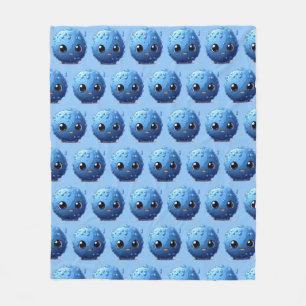 Cobertor De Velo Personagem Bola Azul Adorável Sorridente