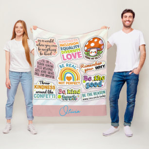 Cobertor De Velo Personalidade de bondade Inspiradora - Motivação