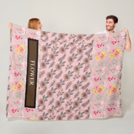 Cobertor De Velo Personalização da Aquarela do Flor Elegante