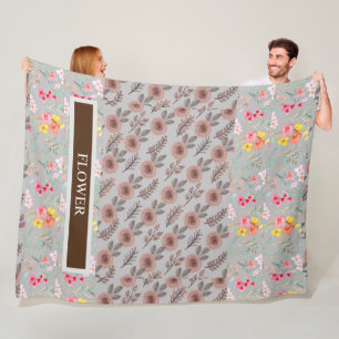 Cobertor De Velo Personalização da Aquarela do Flor Elegante