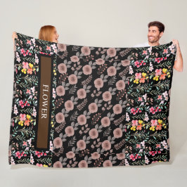 Cobertor De Velo Personalização da Aquarela do Flor Elegante